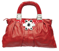 a stylish red purse